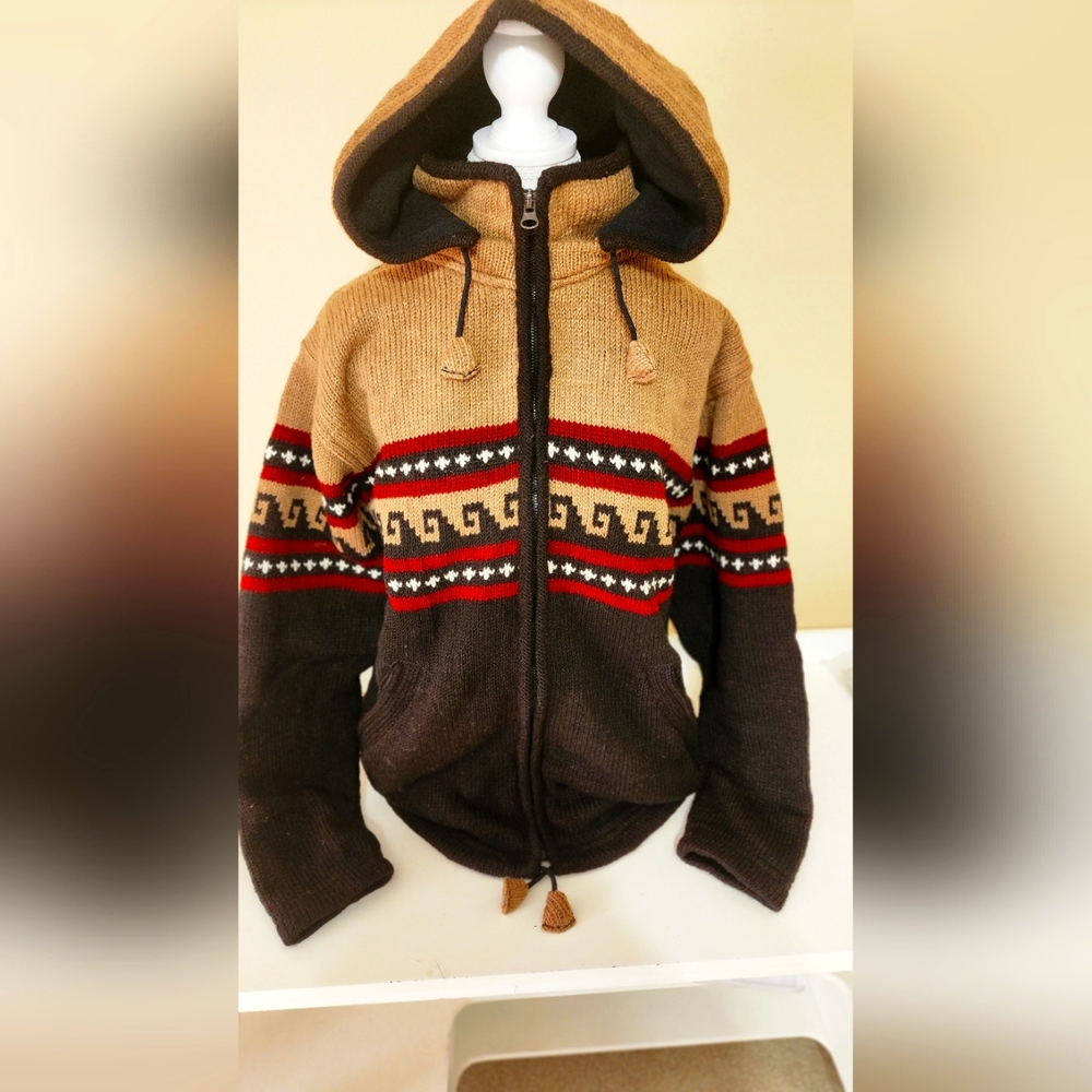 100% hand made wool sweater